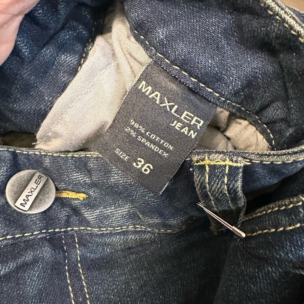 MAXLER JEANS Men's Dark Blue Jeans Riding Jeans, Motorcycle! NWT! Size 36. - Picture 7 of 8